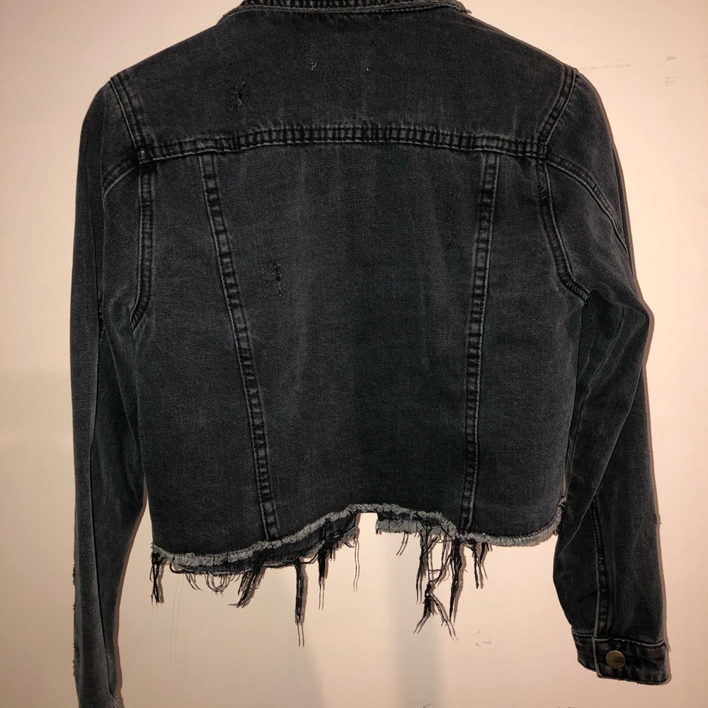 Mono B Cropped Denim Jacket - Picture 2 of 4